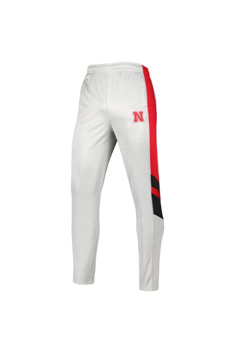 Men's Colosseum Heathered Gray/Scarlet Nebraska Huskers Bushwood Pants, Alternate, color, Heather Gray