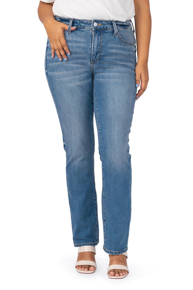 High Waist Ankle Straight Leg Jeans, Main, color, PARIS
