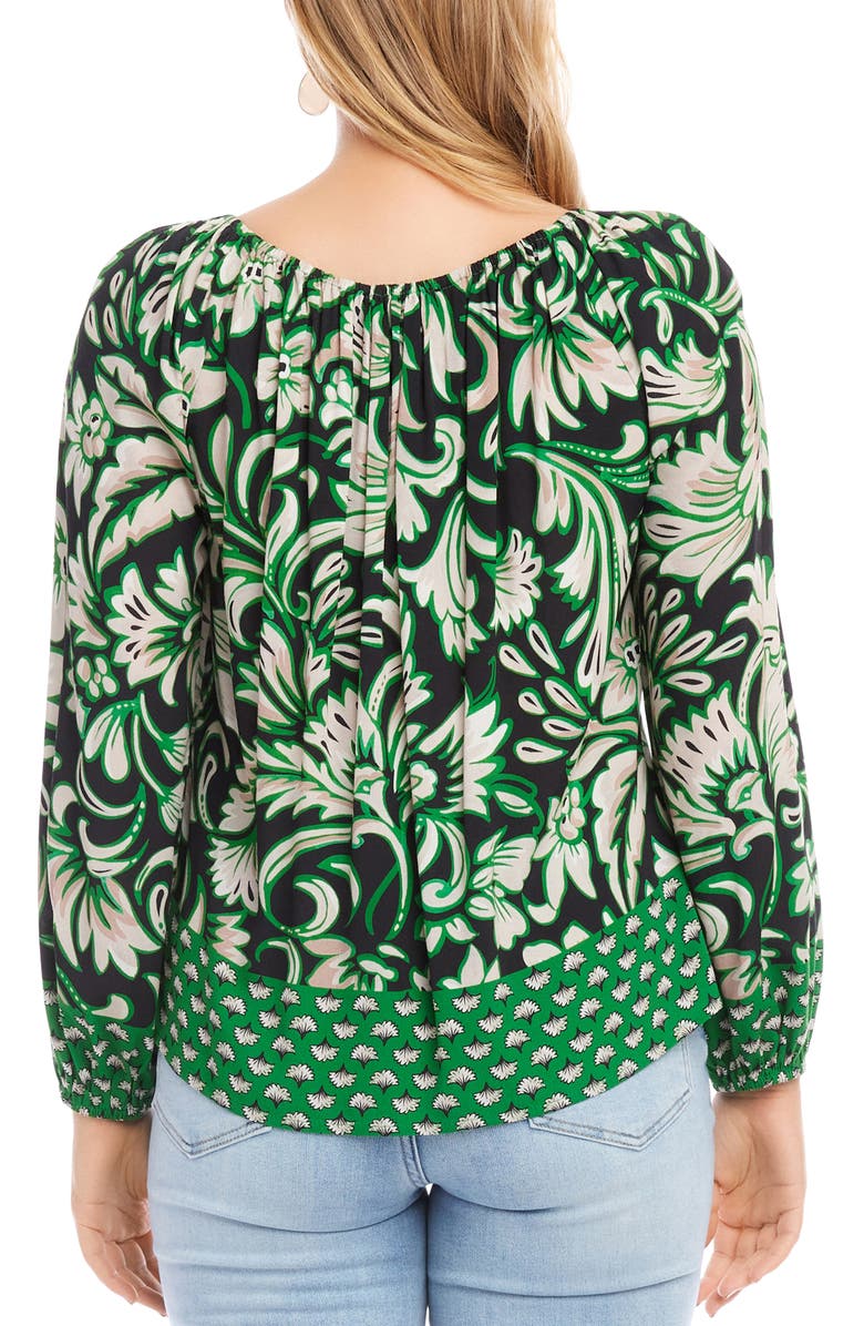 Karen Kane Floral Border Print Woven Top, Alternate, color, 