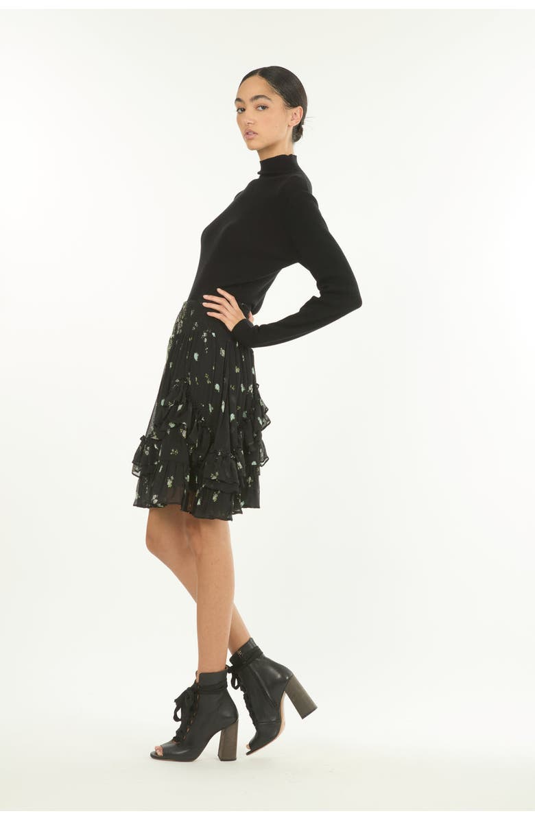 SECRET MISSION Aeria Skirt, Alternate, color, Black Floral Alley