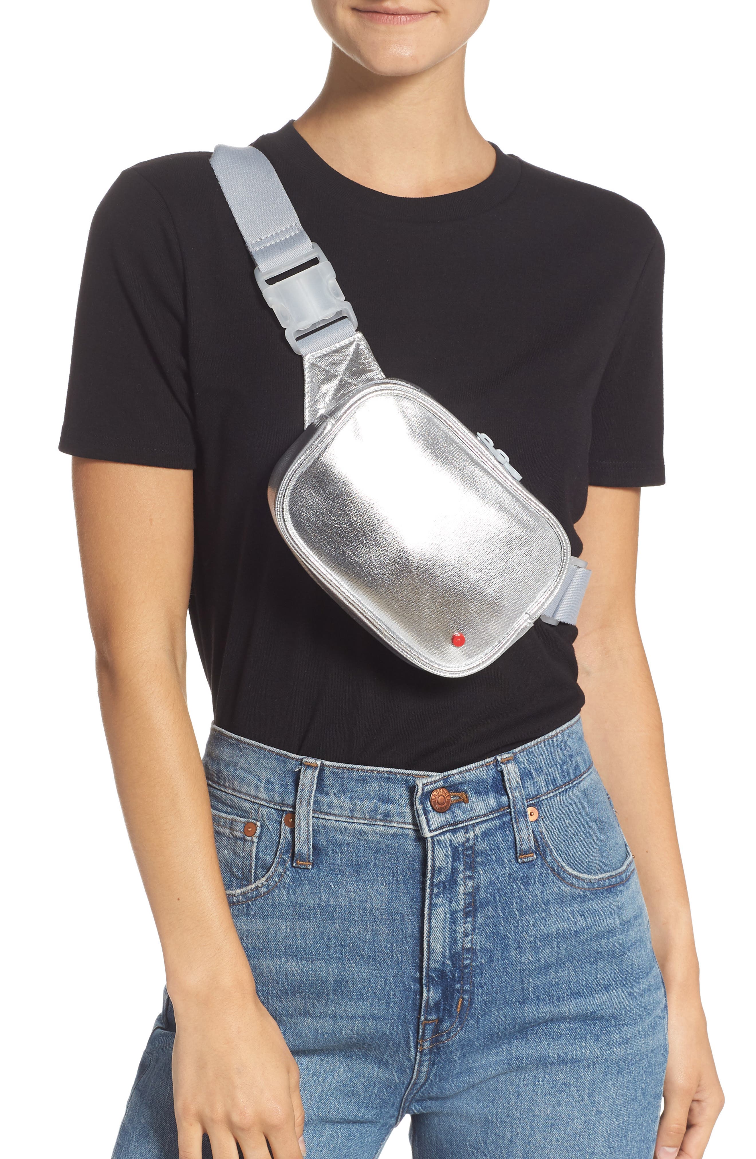 STATE Bags Crosby Metallic Belt Bag, Alternate, color, 