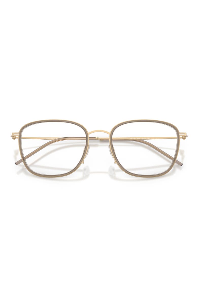53mm Pillow Optical Glasses, Alternate, color, MATTE PALE GOLD / DEMO LENS