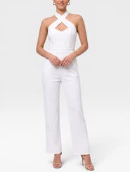 RACHEL Rachel Roy Racquel Sleeveless Halter Jumpsuit