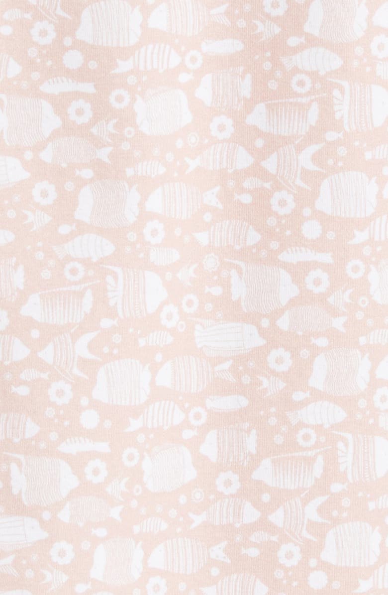 Bugatchi Miles OoohCotton<sup>®</sup> Fish Print Short Sleeve Button-Up Shirt, Alternate, color, 