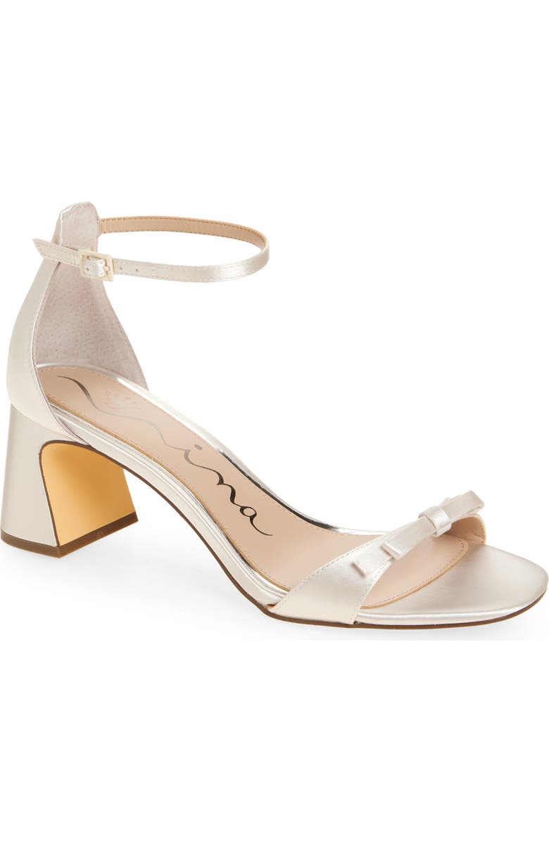 Nina Bia Ankle Strap Sandal, Main, color, Ivory