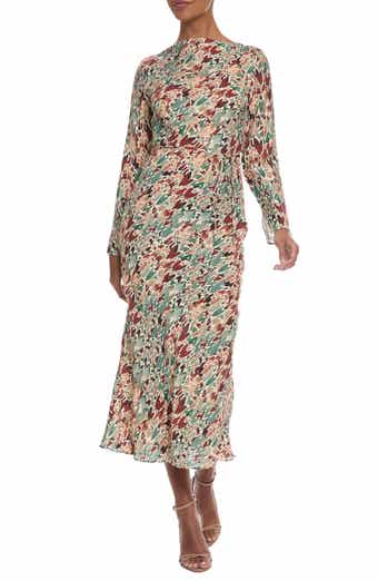 Long Sleeve Tie Waist Maxi Dress