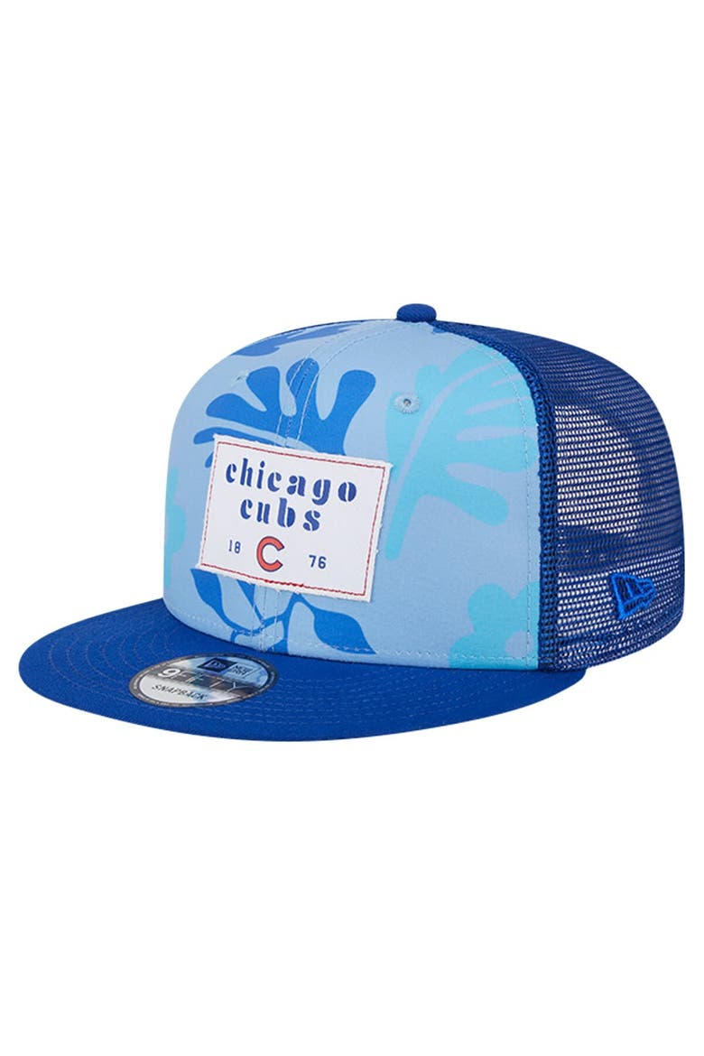 Men's New Era Royal Chicago Cubs Bikini Bottom Trucker 9FIFTY Snapback Hat, Main, color, Royal