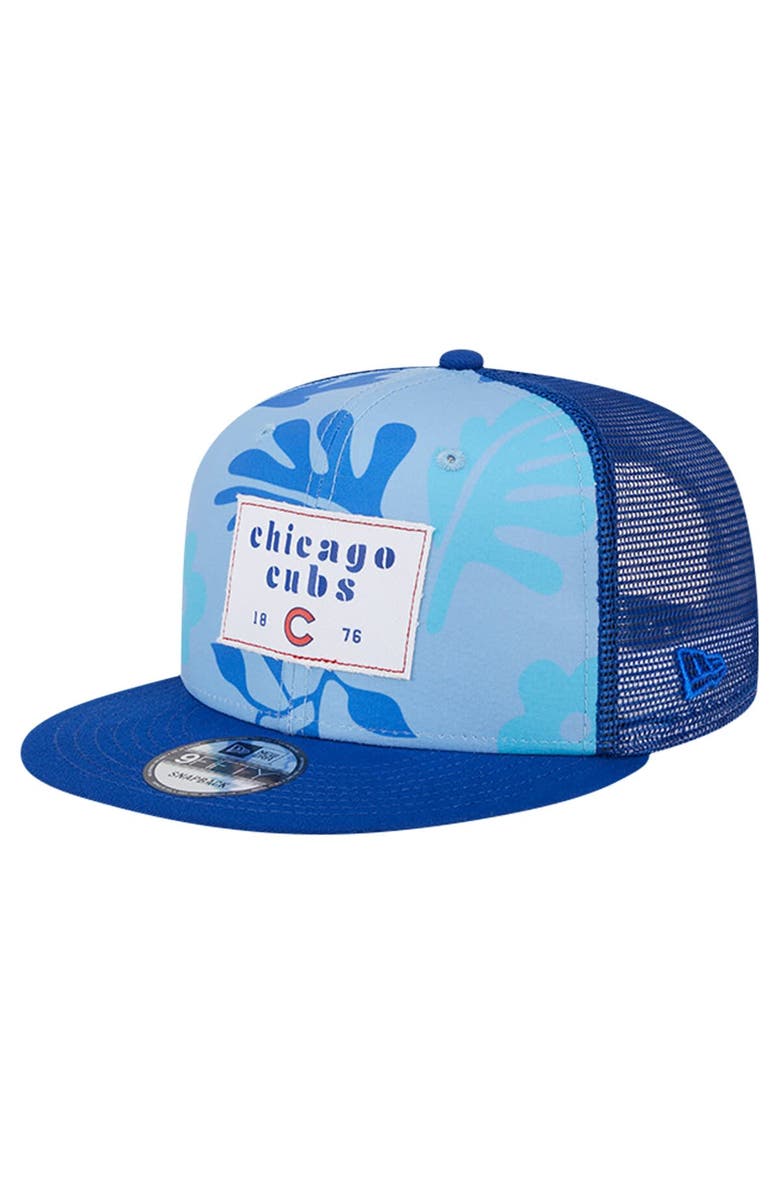 New Era Men's New Era Royal Chicago Cubs Bikini Bottom Trucker 9FIFTY Snapback Hat, Main, color, Royal