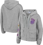 WEAR by Erin Andrews Women's WEAR by Erin Andrews Heather Gray Minnesota Vikings Full-Zip Hoodie