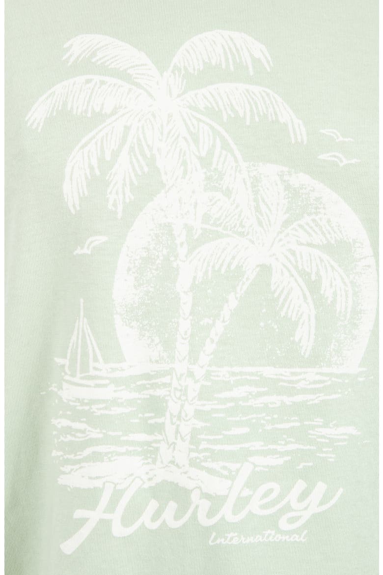Palm Sea Graphic Boyfriend T-Shirt, Alternate, color, SEAFOAM