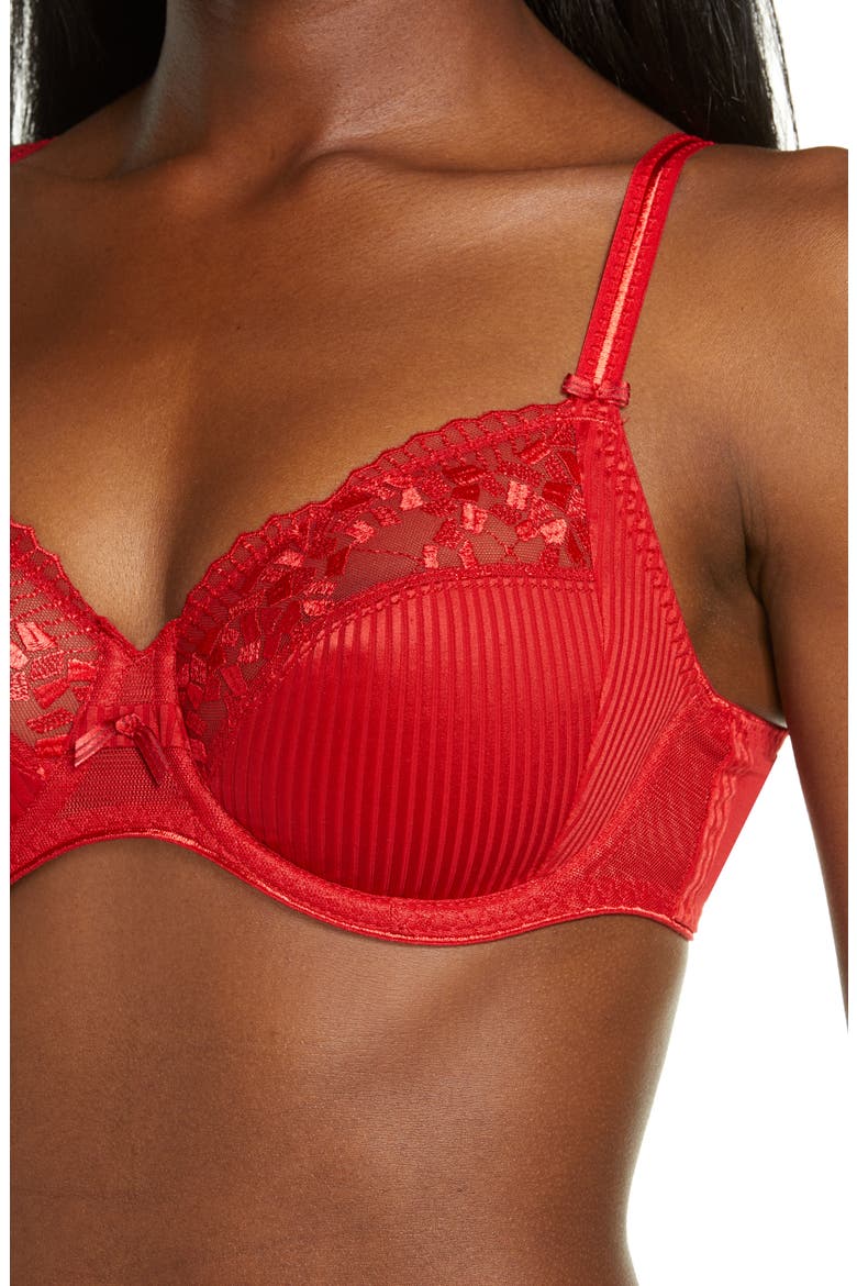 Pont Neuf Underwire Bra, Alternate, color, SCARLET