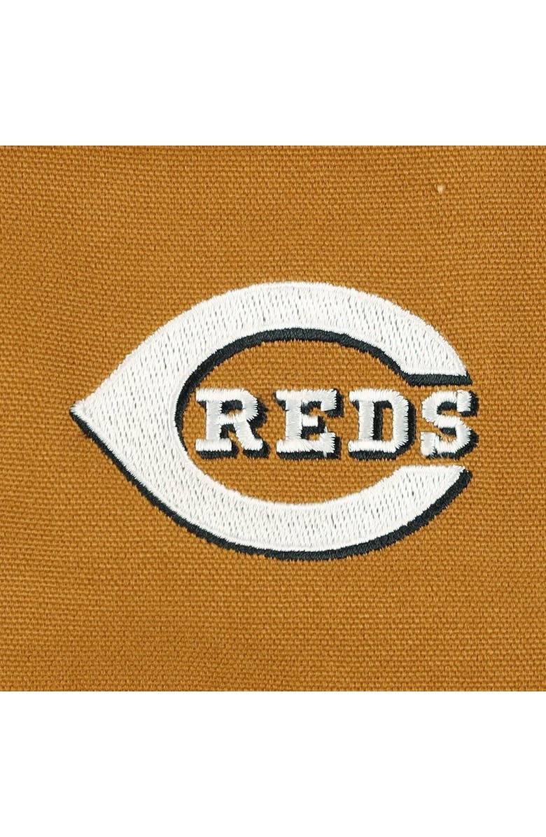 DUNBROOKE Men's Dunbrooke Brown Cincinnati Reds Dakota Work Full-Zip Hoodie Jacket, Alternate, color, Brown