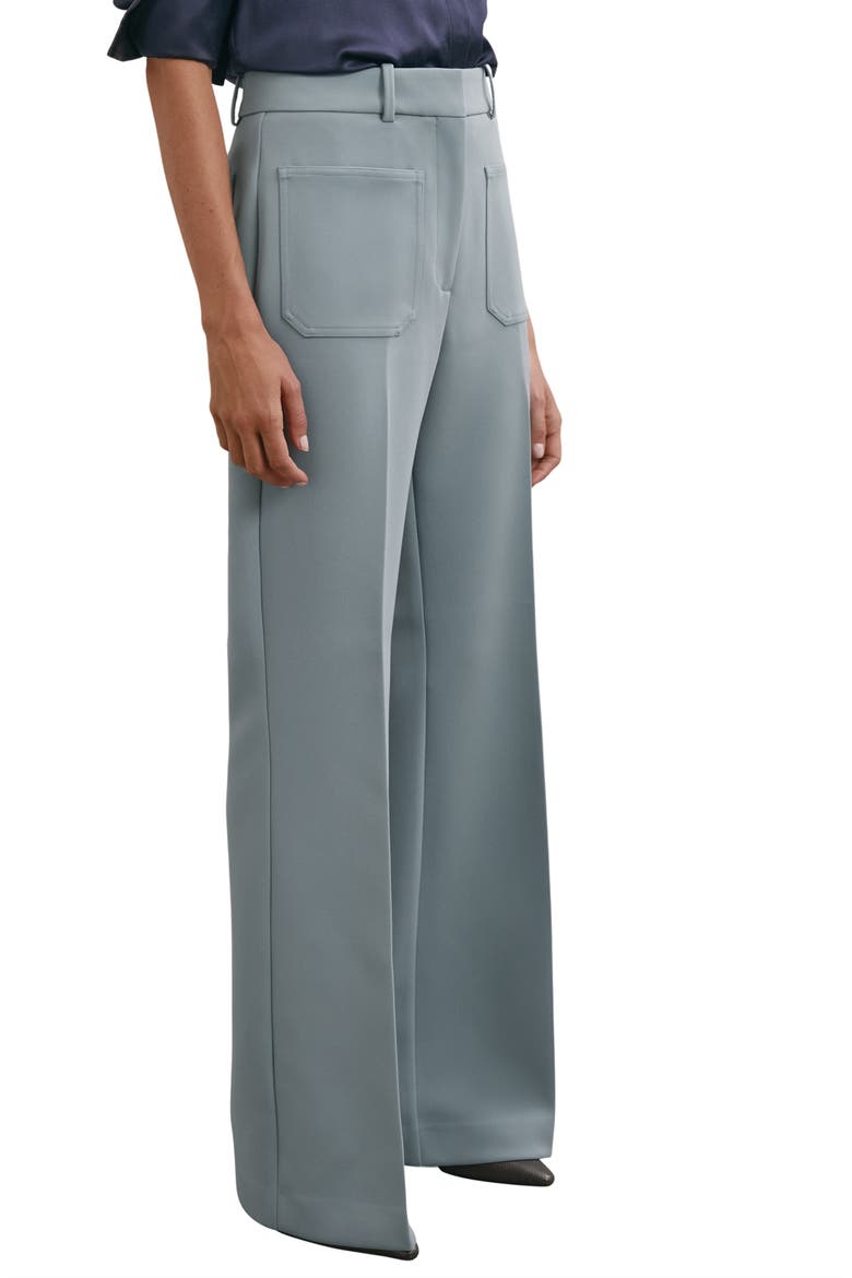 Priya Patch Pocket Wide Leg Pants, Alternate, color, BLUE