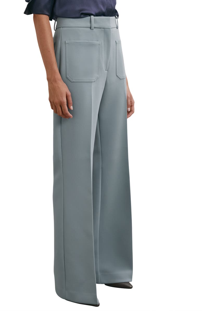 Reiss Priya Flared Pants, Alternate, color, Blue