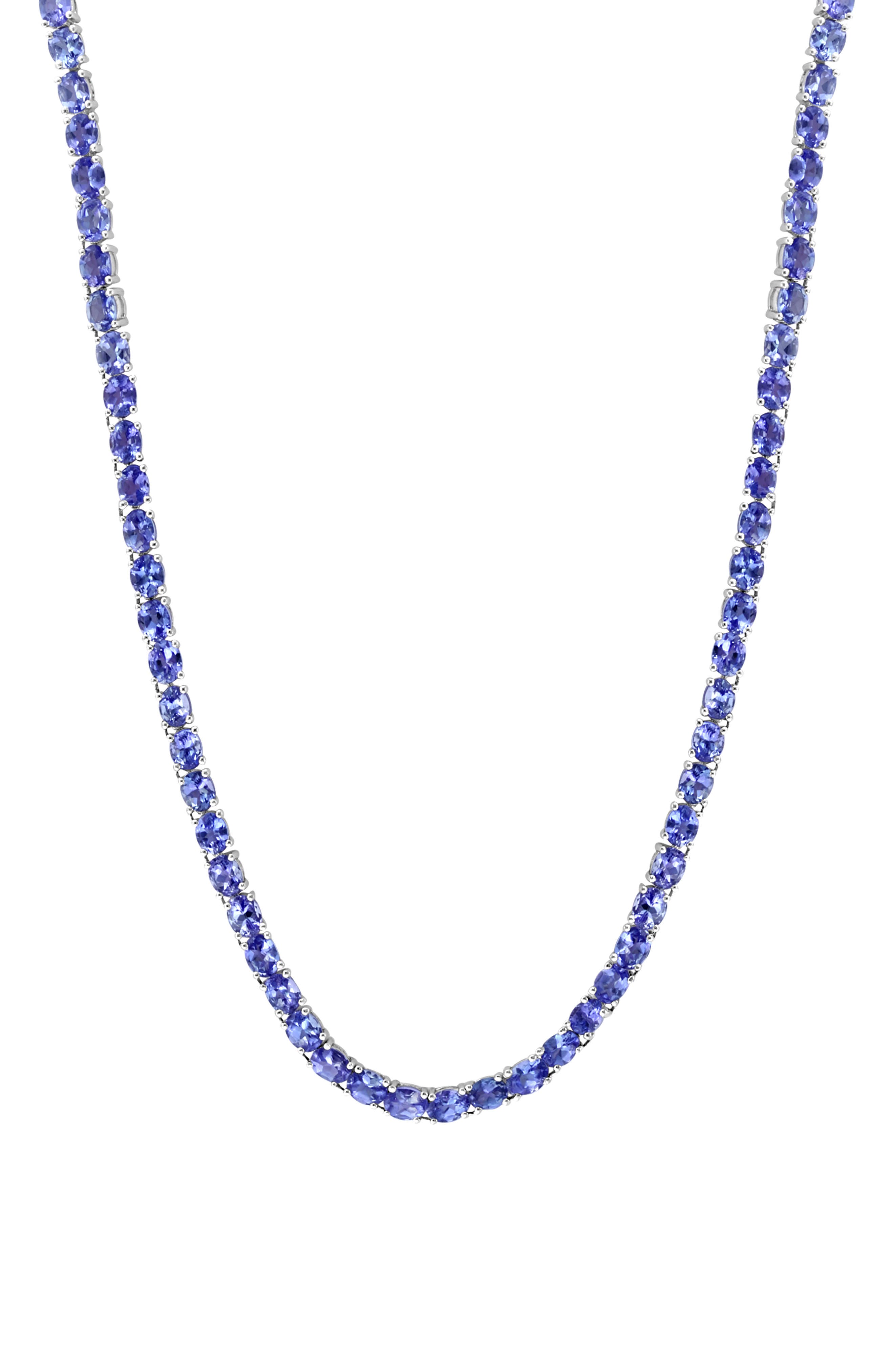 Sterling Silver Tanzanite Necklace