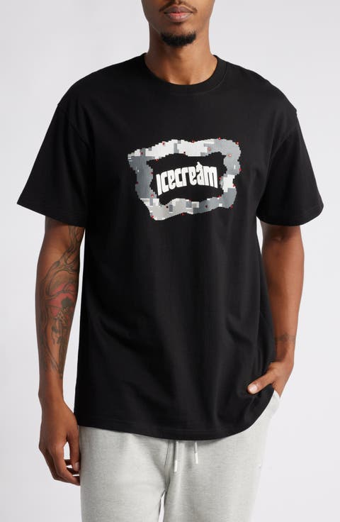 Blurred Cotton Graphic T-Shirt