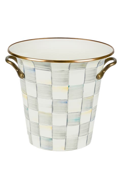 Sterling Check Enameled Steel Wine Cooler