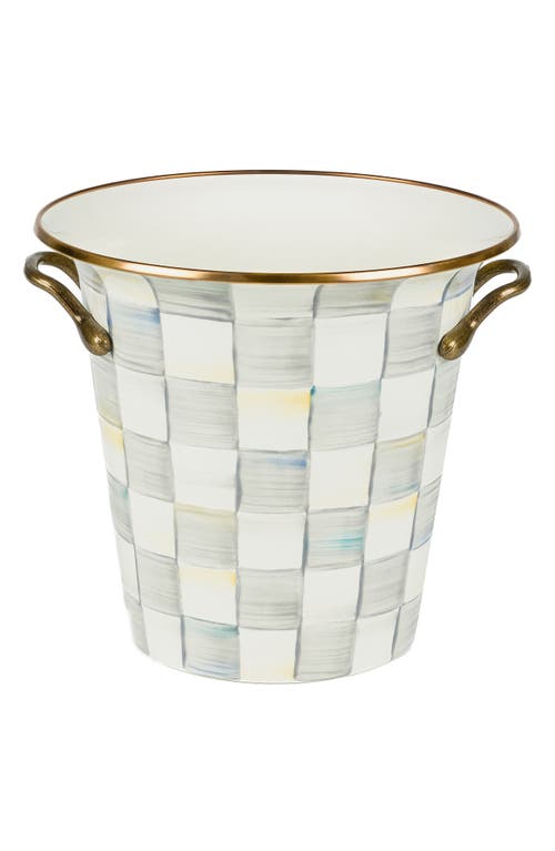Mackenzie-childs Mackenzie Childs Sterling Check Enameled Steel Wine Cooler In Green