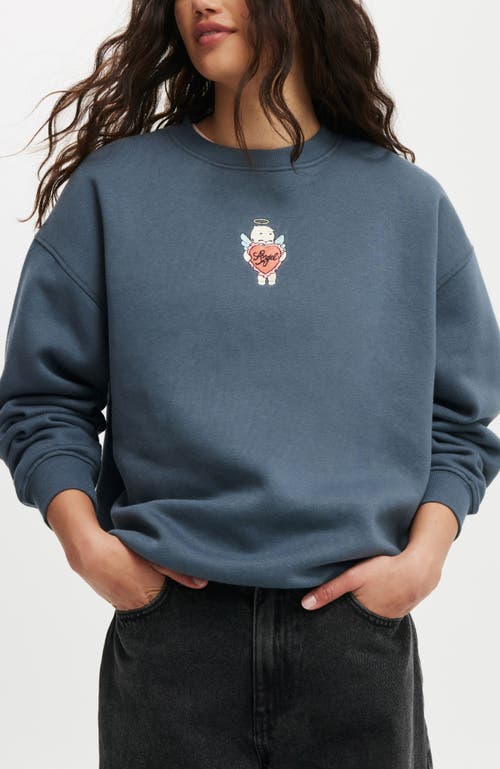 COTTON ON COTTON ON CLASSIC FLEECE GRAPHIC CREW SWEATSHIRT