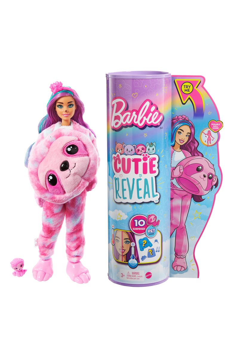 Mattel Barbie<sup>®</sup> Cutie Reveal<sup>™</sup> Doll with Plush Costume & 10 Surprises, Alternate, color,