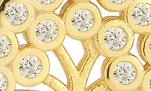 Glaze Jewelry Cubic Zirconia Tree Of Life Drop Huggie Hoop Earrings In Gold