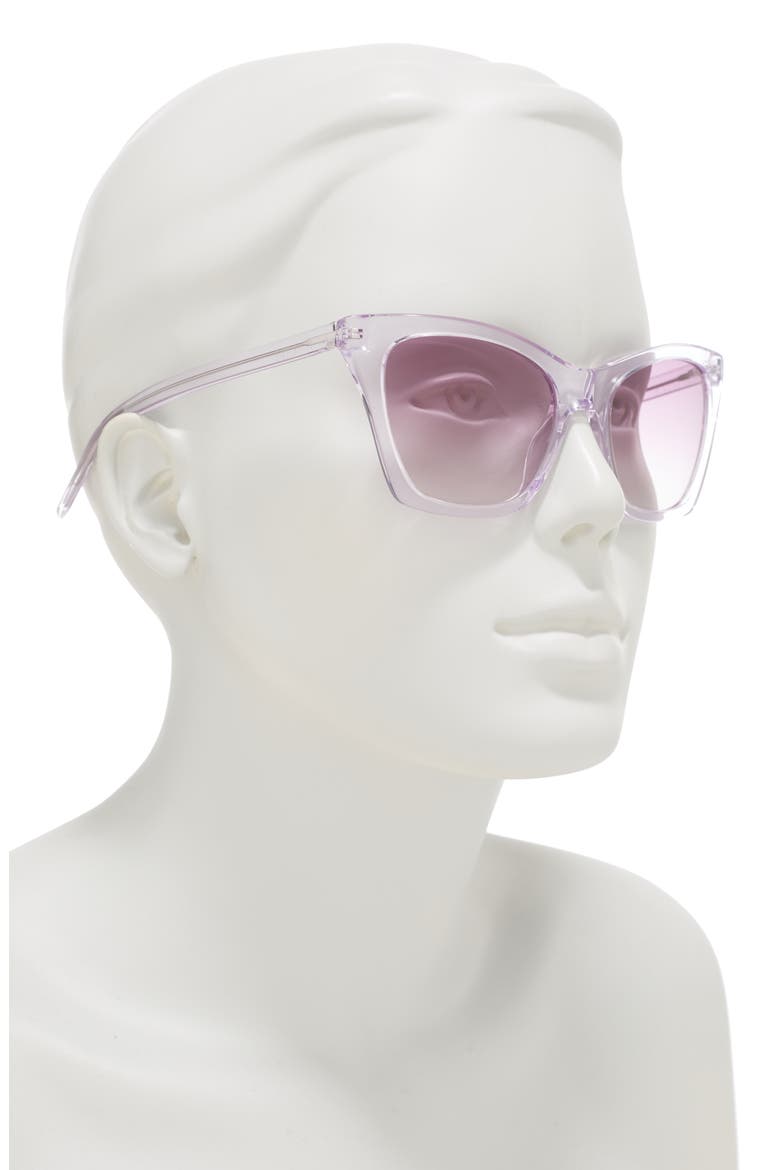 HUGO BOSS 52mm Cat Eye Sunglasses, Alternate, color, LILAC / PINK GRADIENT
