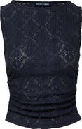 Veronica Beard Selah Ruched Lace Tank