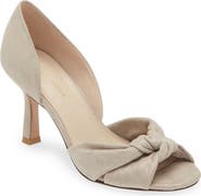 Pelle Moda Wayan Knot Detail Open Toe Pump