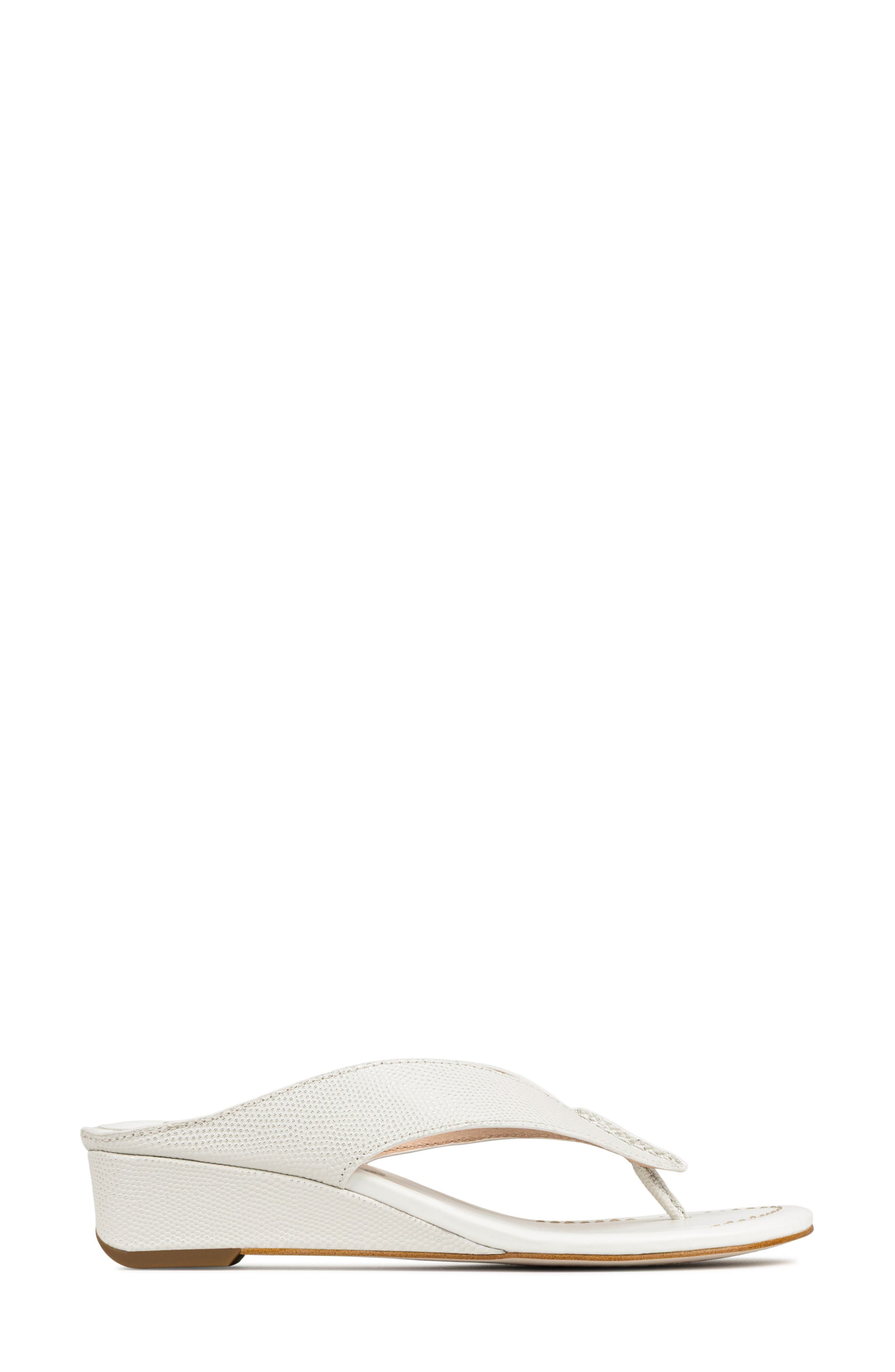Vylette Wedge Flip Flop, Alternate, color, PORCELAIN