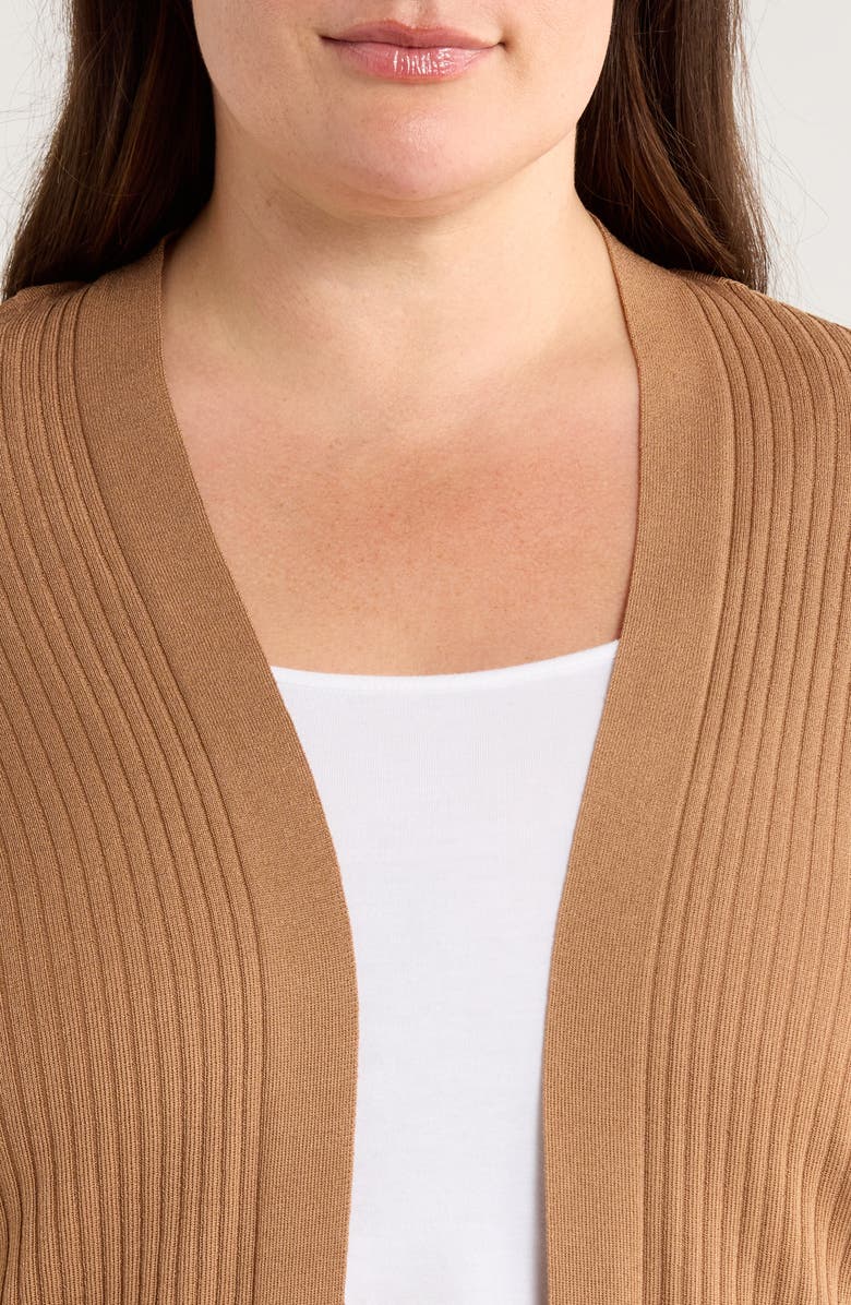 Jones New York Sutton Rib Cardigan, Alternate, color, Caramel