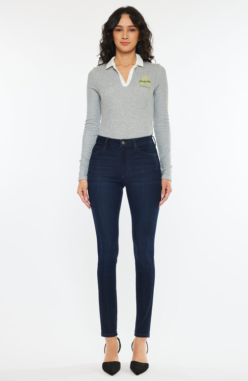 Kancan Addison Essentials High Rise Super Skinny Jeans In Blue