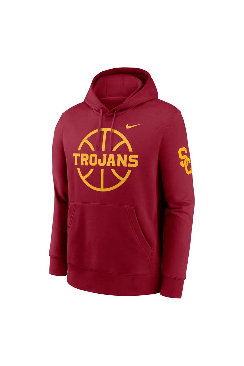 Men's Nike  Cardinal USC Trojans Basketball Icon Club Fleece Pullover Hoodie, Alternate, color, Cardinal
