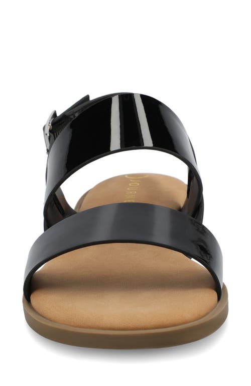 Journee Collection Lavine Slingback Sandal In Patent/black