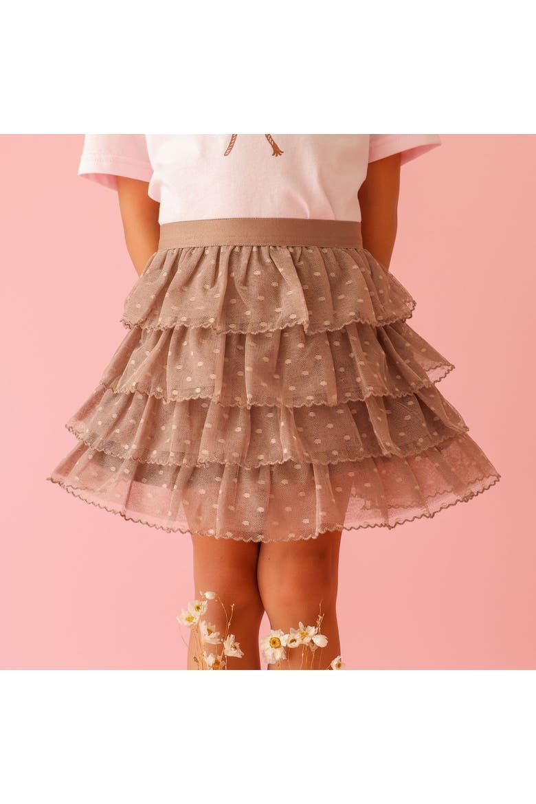 Coco Ruffle Tutu Skirt, Alternate, color, Brown