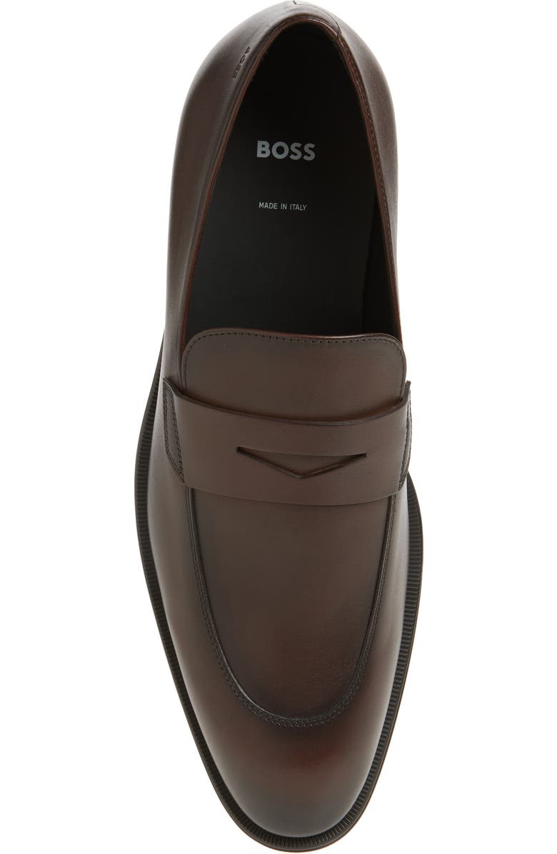 BOSS Derrek Penny Loafer, Alternate, color, Dark Brown