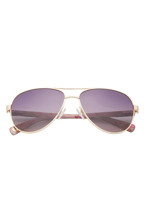 57mm Metal Frame Aviator Sunglasses