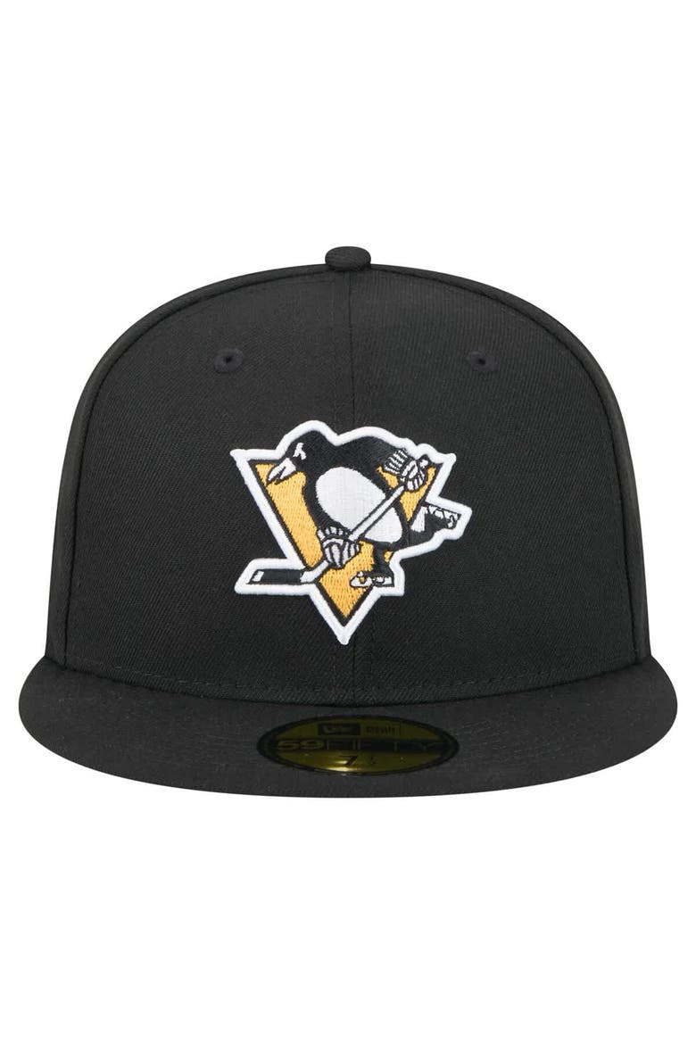 Men's New Era Black Pittsburgh Penguins Core 59FIFTY Fitted Hat, Alternate, color, Black