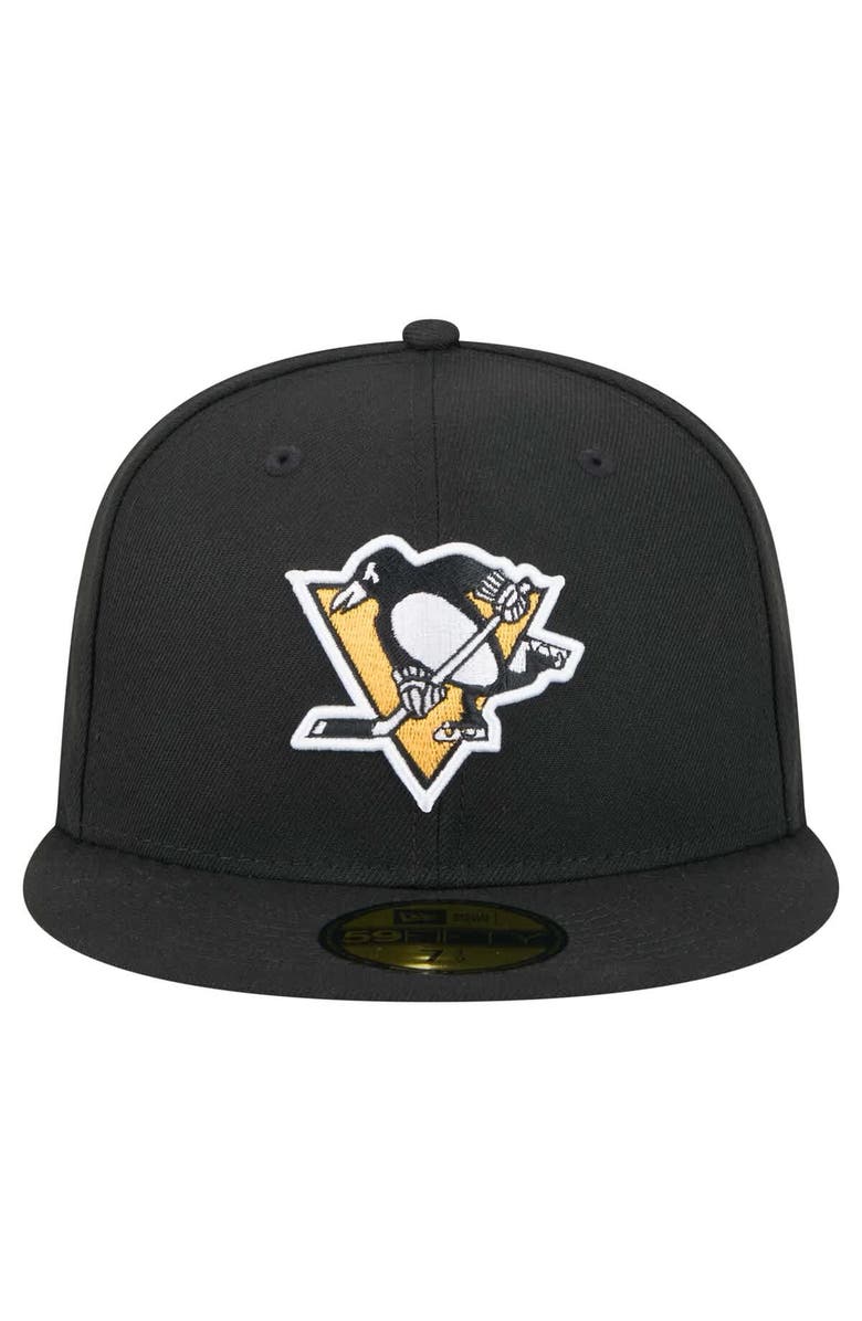 New Era Men's New Era Black Pittsburgh Penguins Core 59FIFTY Fitted Hat, Alternate, color, Black