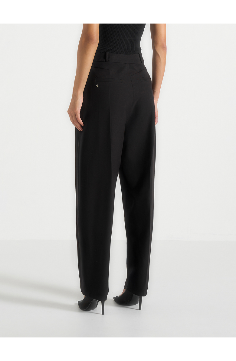 Manière De Voir Sophie Wool Twist Leg Tailored Trousers, Alternate, color, Black