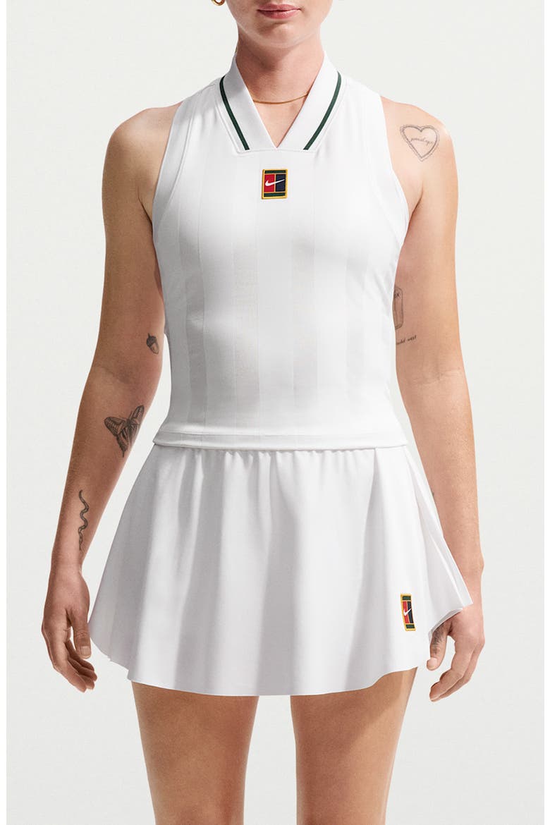 Court V-Neck Sleeveless Performance Tank, Main, color, WHITE