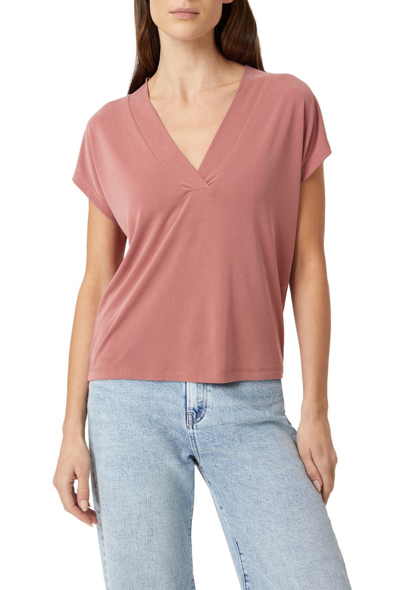 V-Neck Modal Blend Top, Main, color, CANYON ROSE