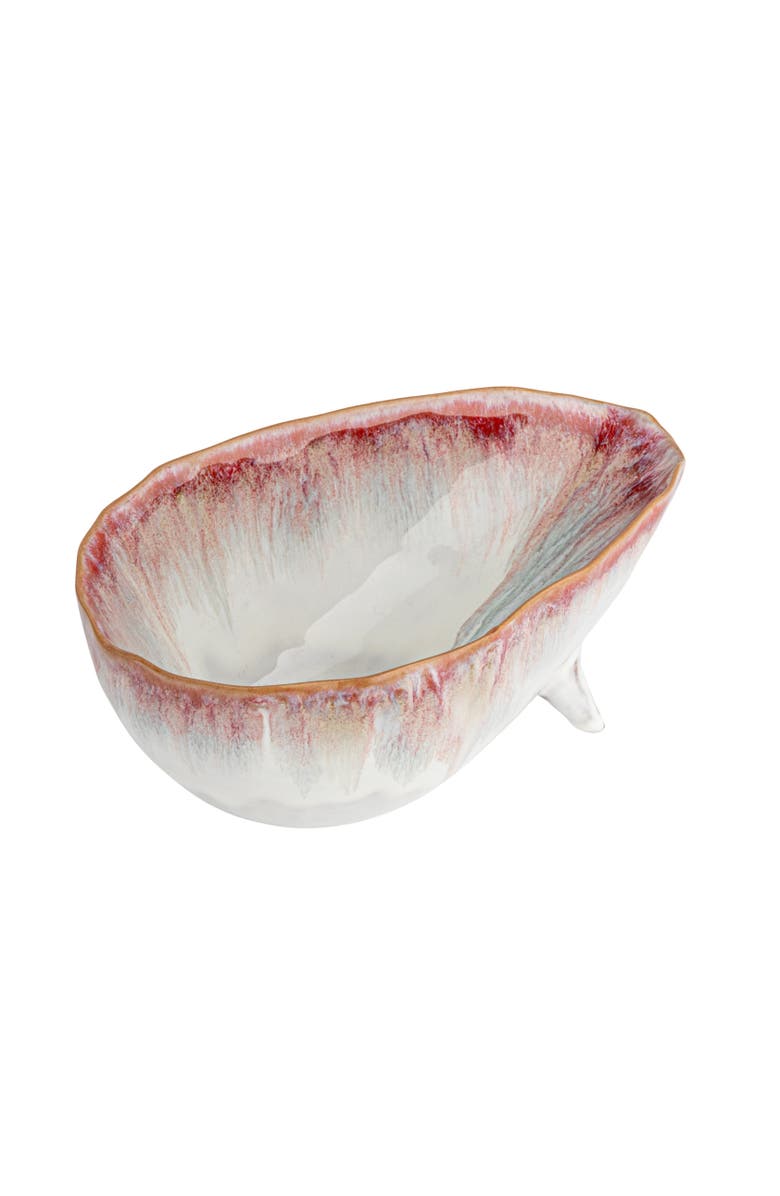 Storied Home Stoneware Footed Bowl, Main, color, White