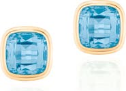 GOSHWARA Manhattan Cushion Cut Stud Earrings