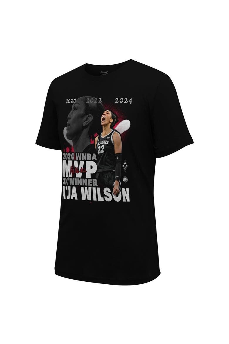 A'ja Wilson Black Las Vegas Aces  2024 Crossroads T-Shirt, Alternate, color, Black