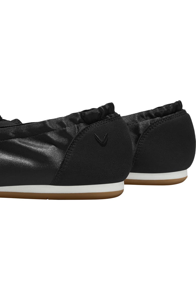 VIVAIA Round-Toe Satin Sneakerina, Alternate, color, Black