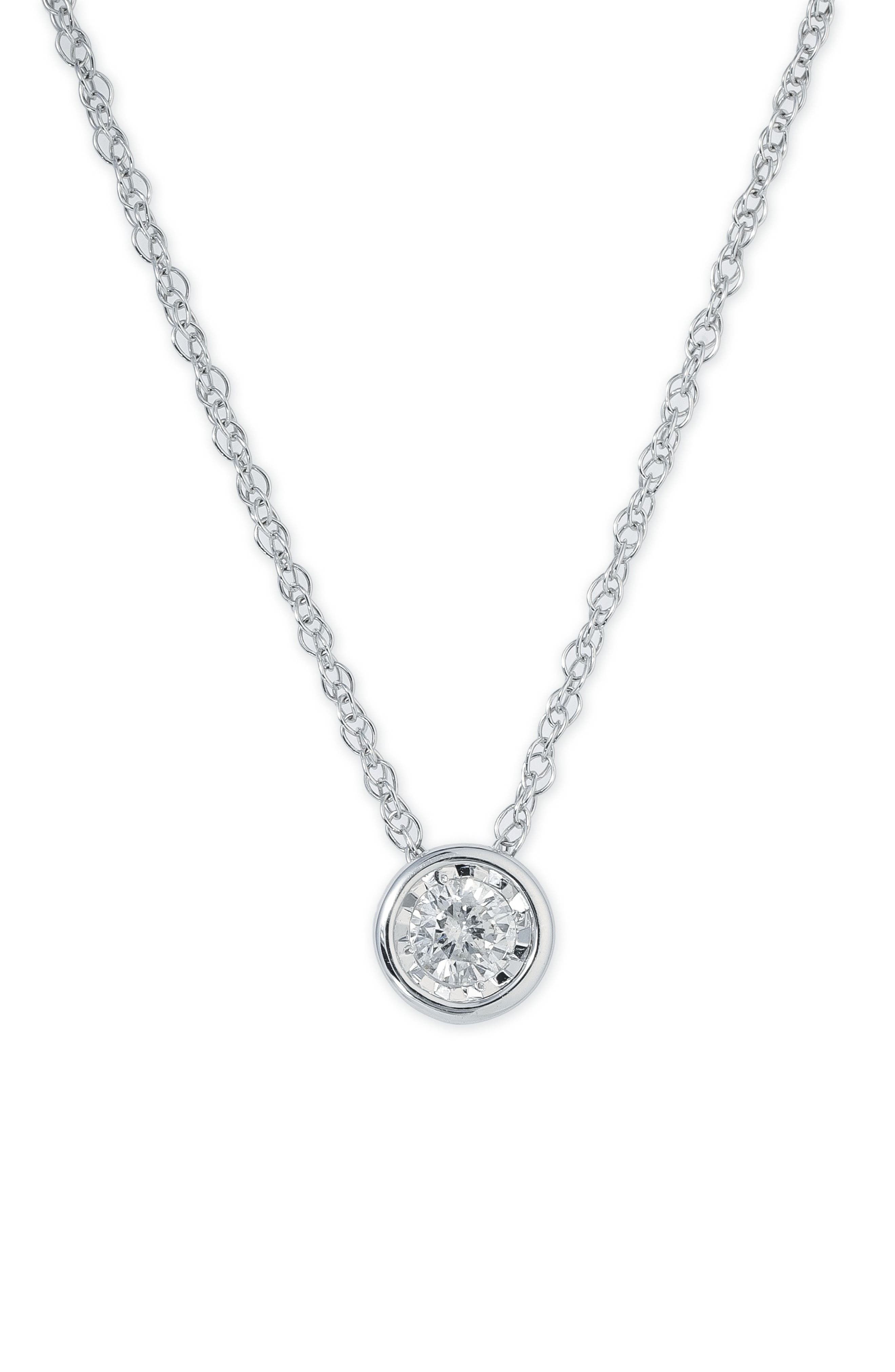 EFFY Sterling Silver Diamond Pendant Necklace - 0.18 ctw