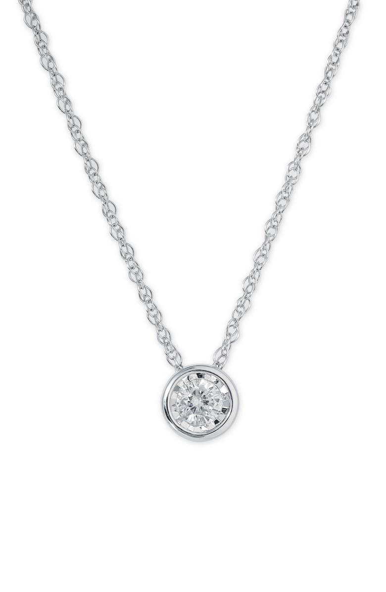 EFFY Sterling Silver Diamond Pendant Necklace - 0.18 ctw, Main, color, White