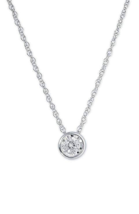 Sterling Silver Diamond Pendant Necklace - 0.18 ctw
