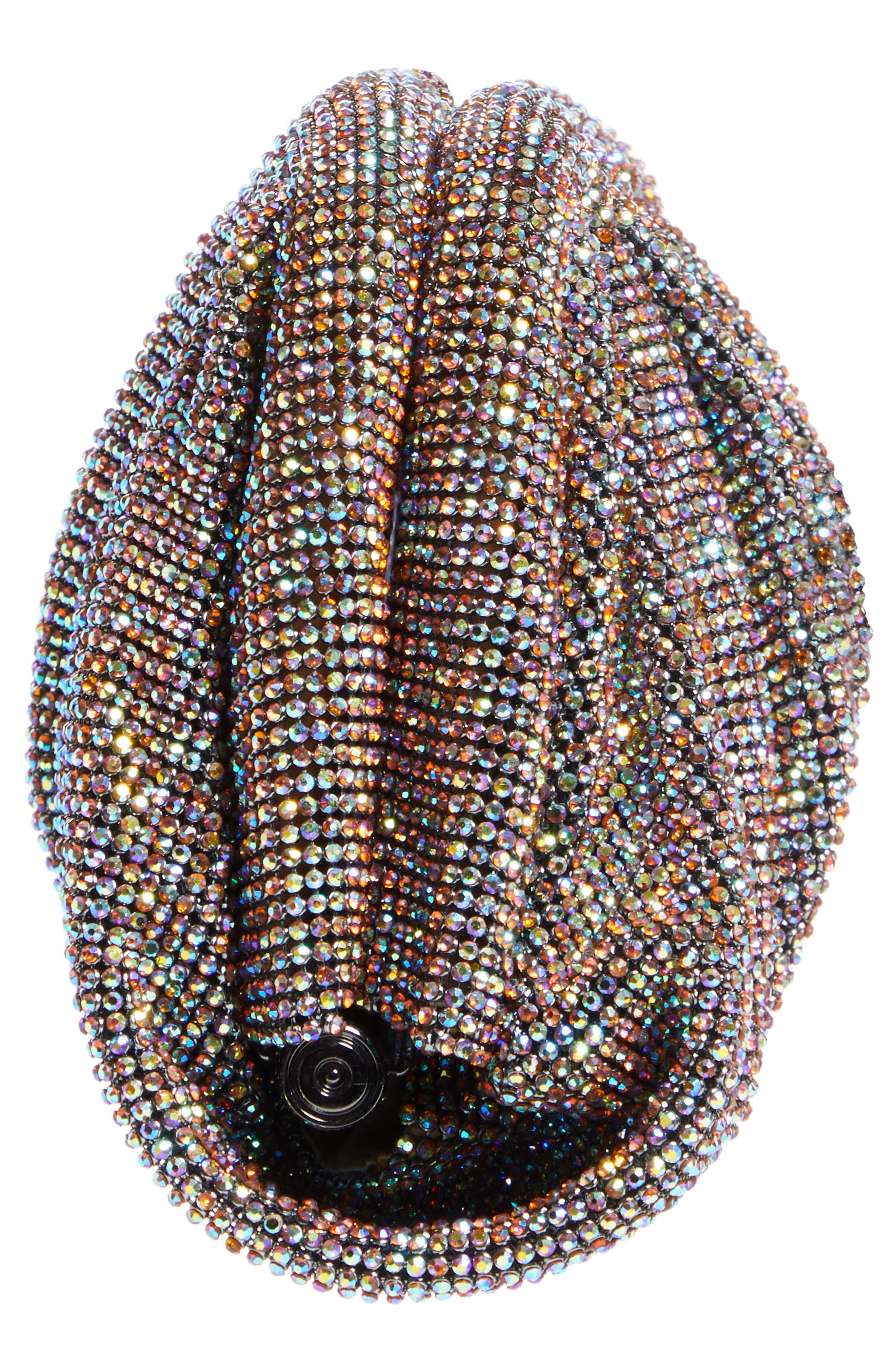 Benedetta Bruzziches La Grande Crystal Mesh Clutch, Alternate, color, 