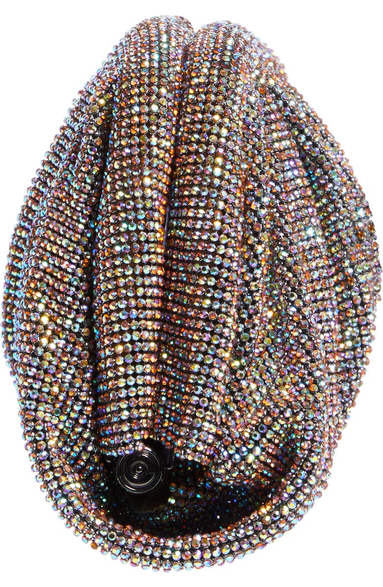 Benedetta Bruzziches La Grande Crystal Mesh Clutch, Alternate, color,